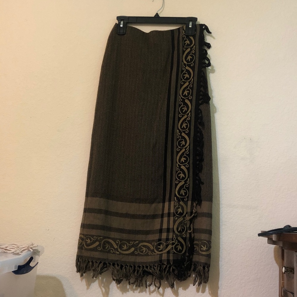 Dana Buchman Brown and Tan Skirt